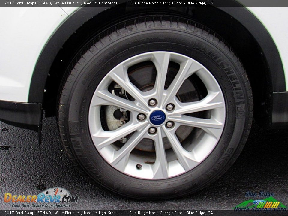 2017 Ford Escape SE 4WD White Platinum / Medium Light Stone Photo #9