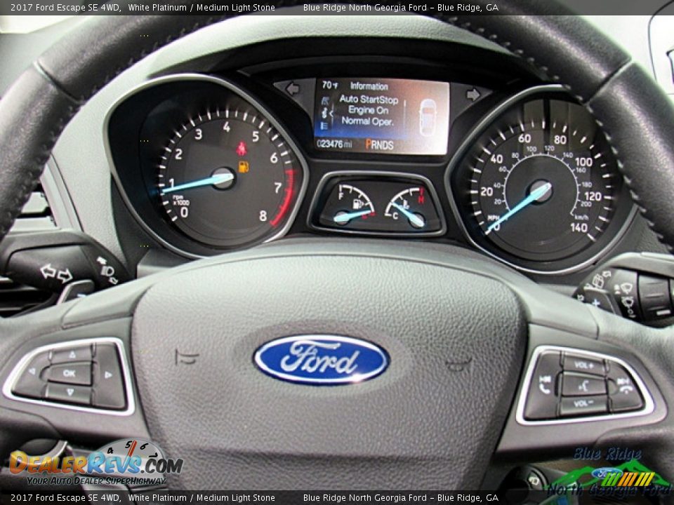 2017 Ford Escape SE 4WD White Platinum / Medium Light Stone Photo #17