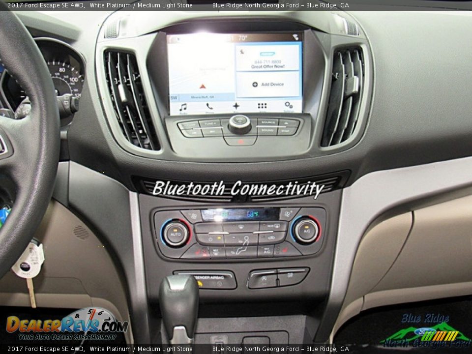 2017 Ford Escape SE 4WD White Platinum / Medium Light Stone Photo #18