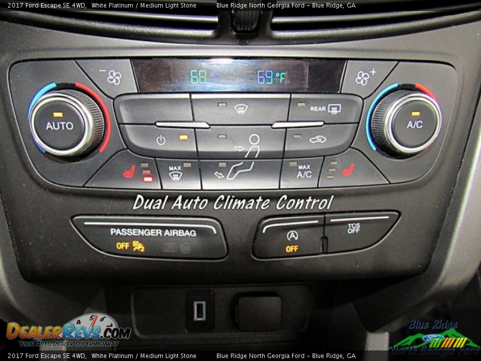 2017 Ford Escape SE 4WD White Platinum / Medium Light Stone Photo #22