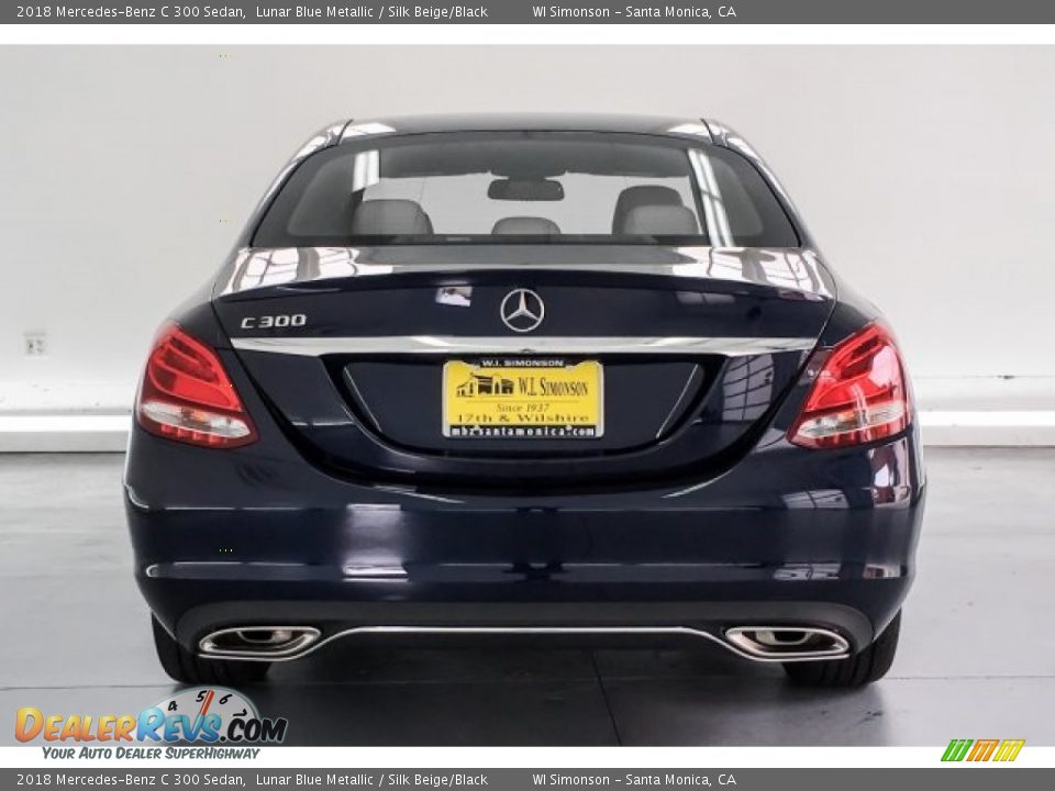2018 Mercedes-Benz C 300 Sedan Lunar Blue Metallic / Silk Beige/Black Photo #3