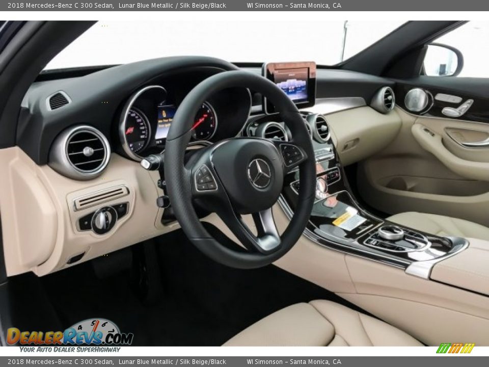 2018 Mercedes-Benz C 300 Sedan Lunar Blue Metallic / Silk Beige/Black Photo #4