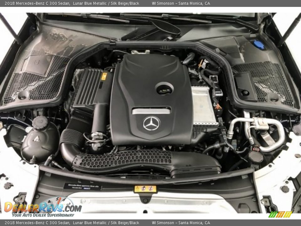 2018 Mercedes-Benz C 300 Sedan Lunar Blue Metallic / Silk Beige/Black Photo #8