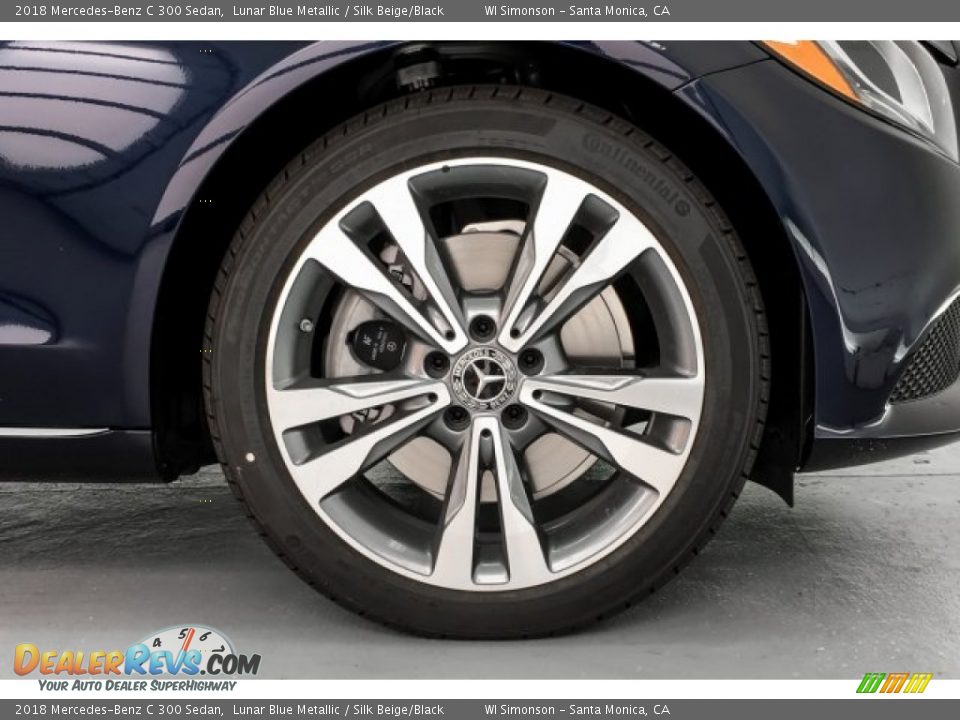 2018 Mercedes-Benz C 300 Sedan Lunar Blue Metallic / Silk Beige/Black Photo #9