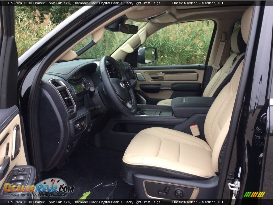 2019 Ram 1500 Limited Crew Cab 4x4 Diamond Black Crystal Pearl / Black/Light Frost Beige Photo #11