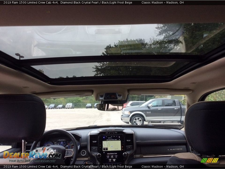 2019 Ram 1500 Limited Crew Cab 4x4 Diamond Black Crystal Pearl / Black/Light Frost Beige Photo #20
