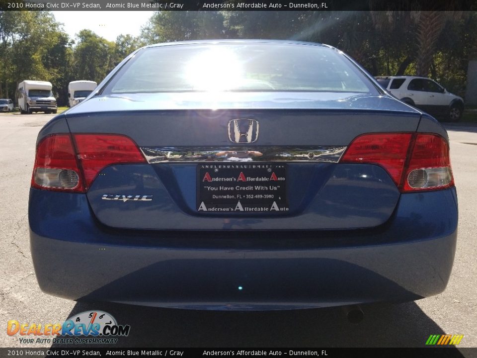 2010 Honda Civic DX-VP Sedan Atomic Blue Metallic / Gray Photo #4