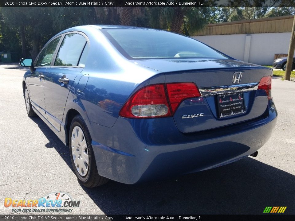 2010 Honda Civic DX-VP Sedan Atomic Blue Metallic / Gray Photo #5