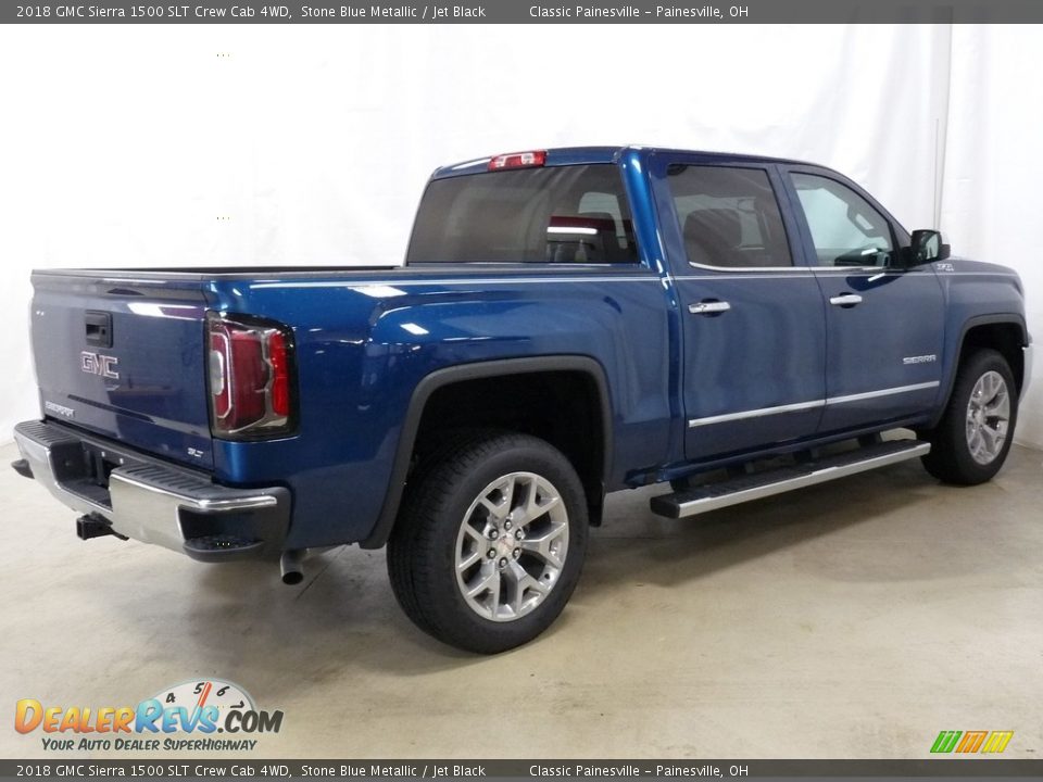 2018 GMC Sierra 1500 SLT Crew Cab 4WD Stone Blue Metallic / Jet Black Photo #2