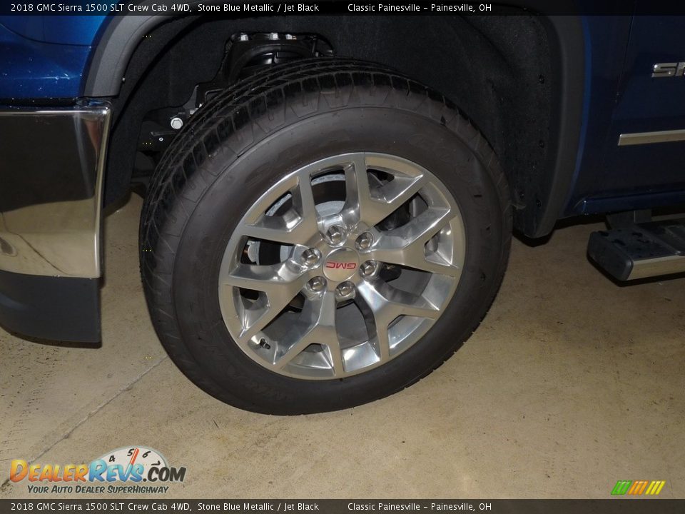 2018 GMC Sierra 1500 SLT Crew Cab 4WD Stone Blue Metallic / Jet Black Photo #5