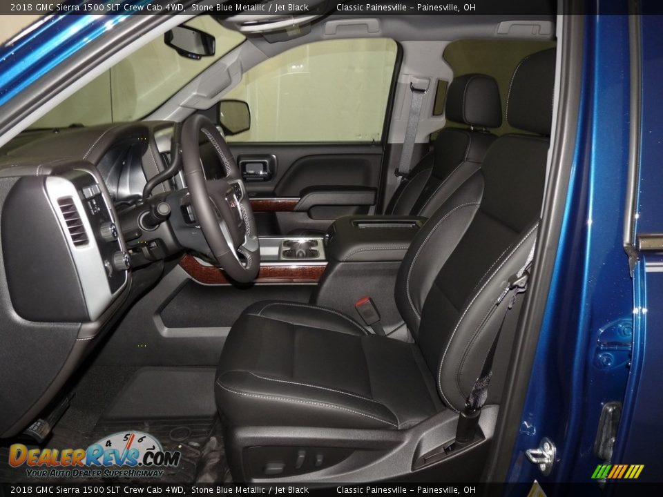 2018 GMC Sierra 1500 SLT Crew Cab 4WD Stone Blue Metallic / Jet Black Photo #6