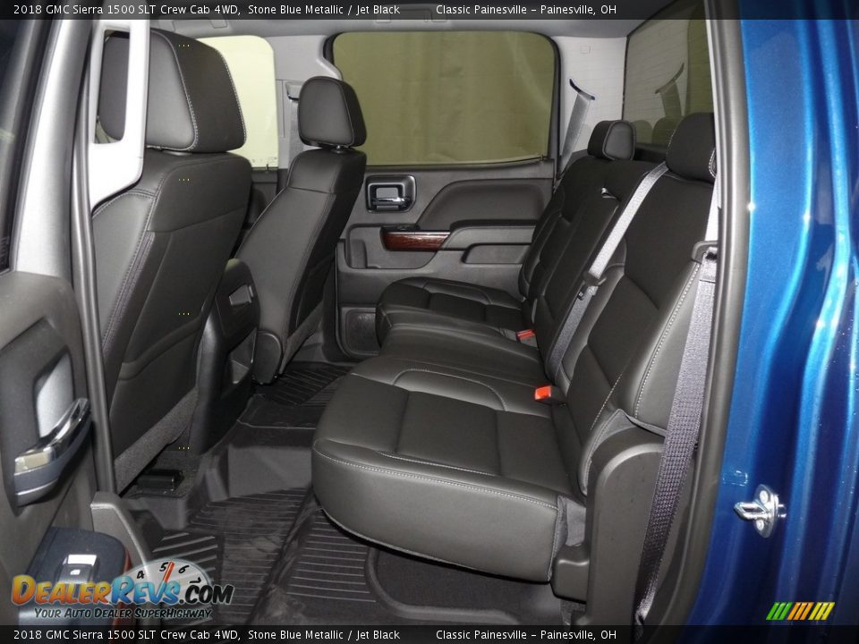 2018 GMC Sierra 1500 SLT Crew Cab 4WD Stone Blue Metallic / Jet Black Photo #7