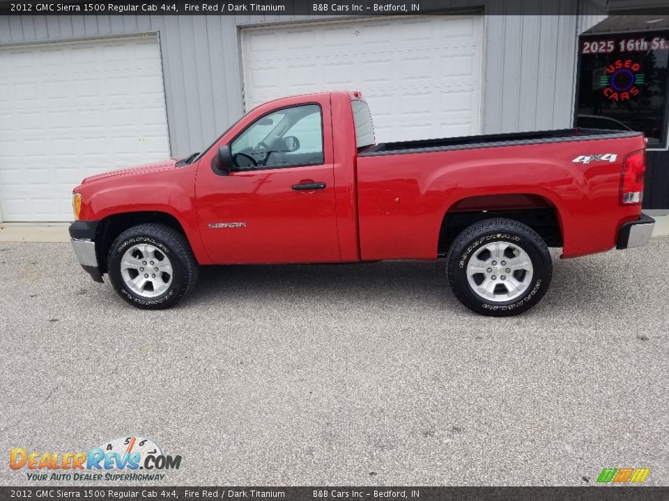 2012 GMC Sierra 1500 Regular Cab 4x4 Fire Red / Dark Titanium Photo #7