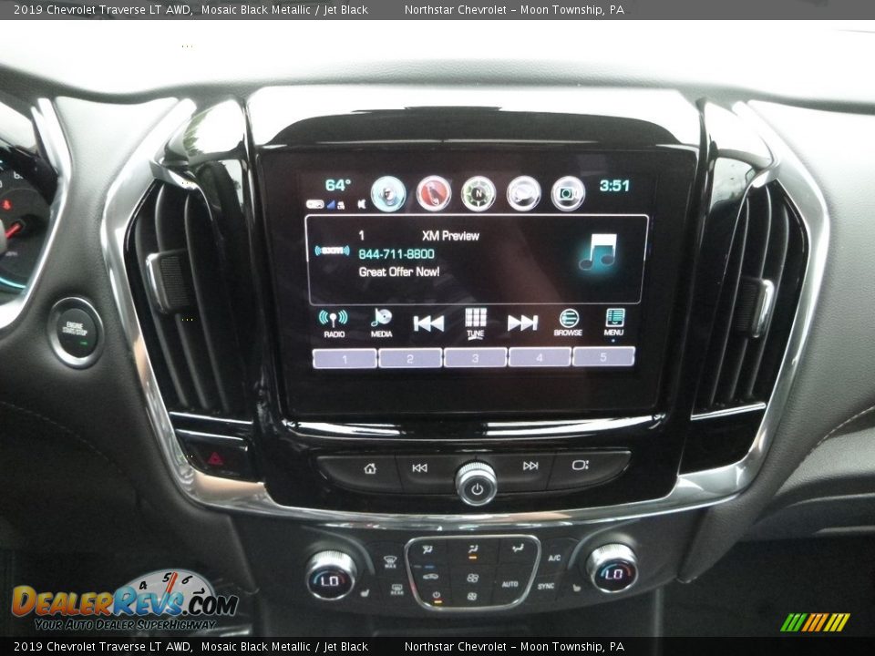 2019 Chevrolet Traverse LT AWD Mosaic Black Metallic / Jet Black Photo #18