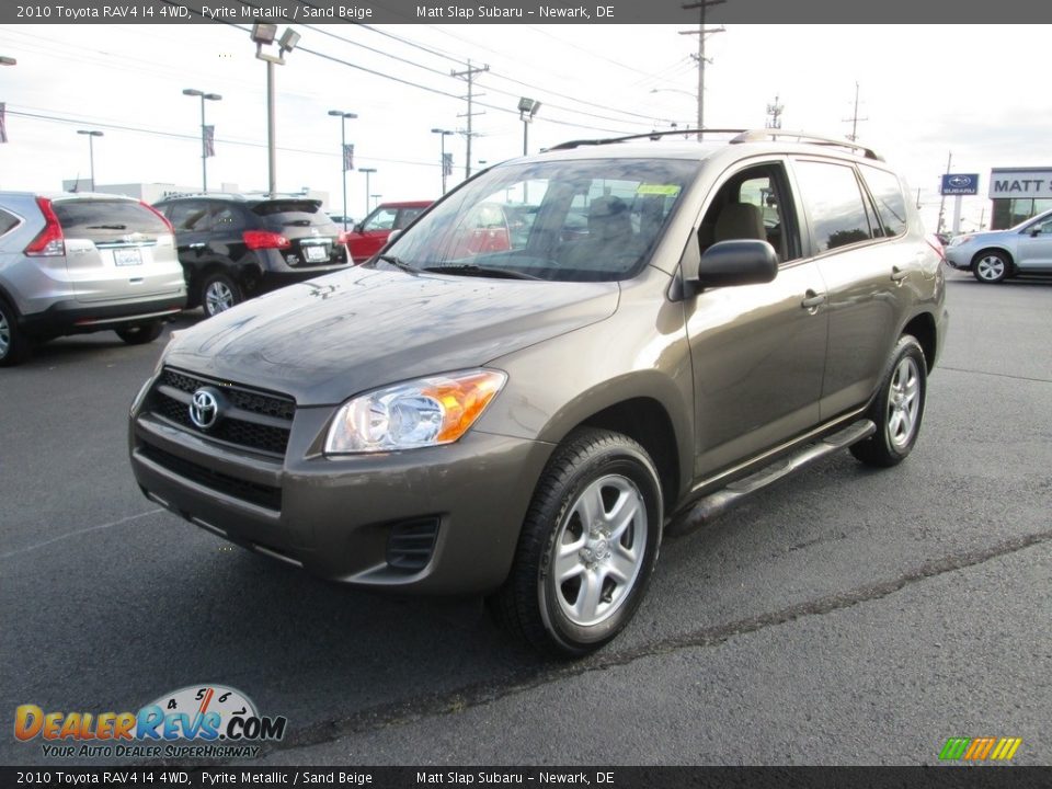 2010 Toyota RAV4 I4 4WD Pyrite Metallic / Sand Beige Photo #2