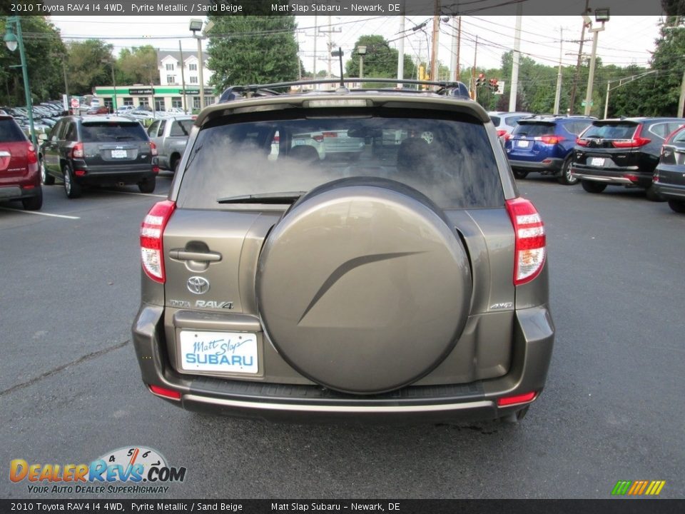 2010 Toyota RAV4 I4 4WD Pyrite Metallic / Sand Beige Photo #7
