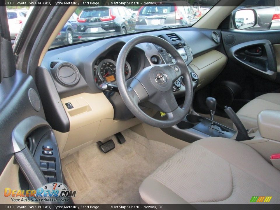 2010 Toyota RAV4 I4 4WD Pyrite Metallic / Sand Beige Photo #11
