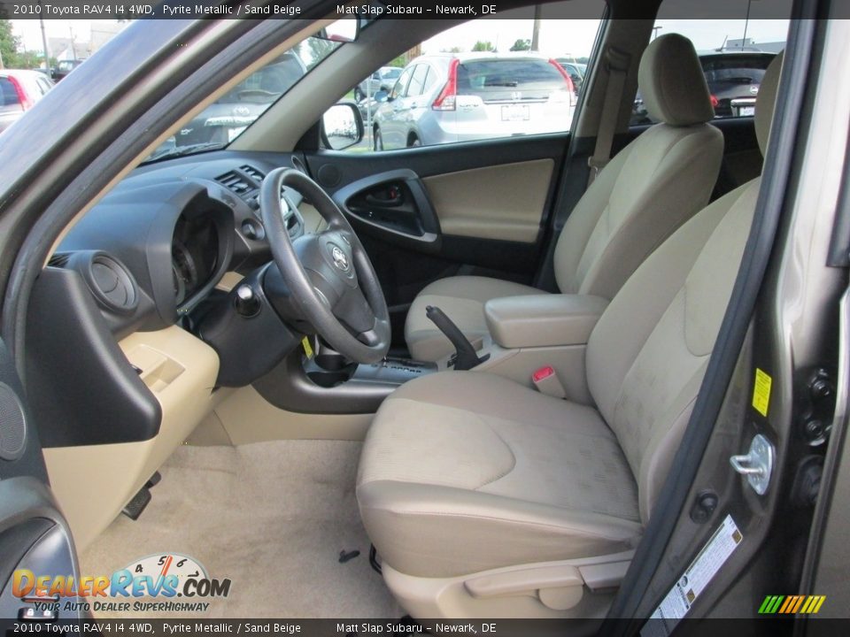2010 Toyota RAV4 I4 4WD Pyrite Metallic / Sand Beige Photo #12