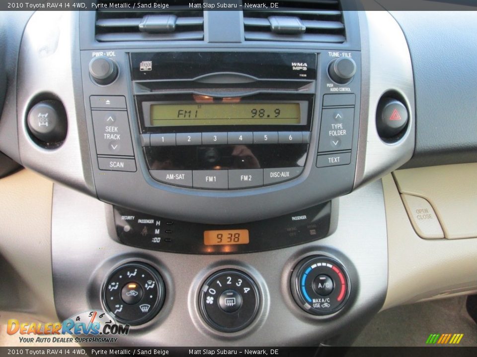 2010 Toyota RAV4 I4 4WD Pyrite Metallic / Sand Beige Photo #24