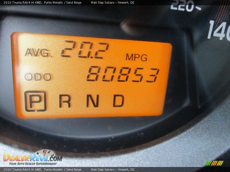 2010 Toyota RAV4 I4 4WD Pyrite Metallic / Sand Beige Photo #27
