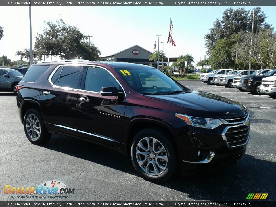 2019 Chevrolet Traverse Premier Black Current Metallic / Dark Atmosphere/Medium Ash Gray Photo #7