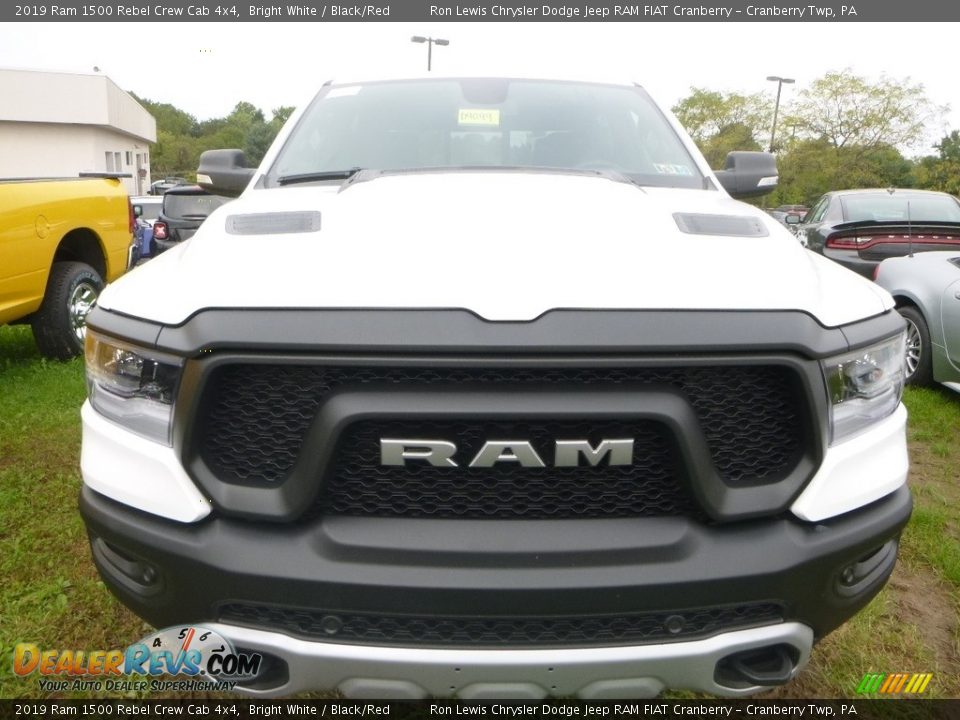 2019 Ram 1500 Rebel Crew Cab 4x4 Bright White / Black/Red Photo #7