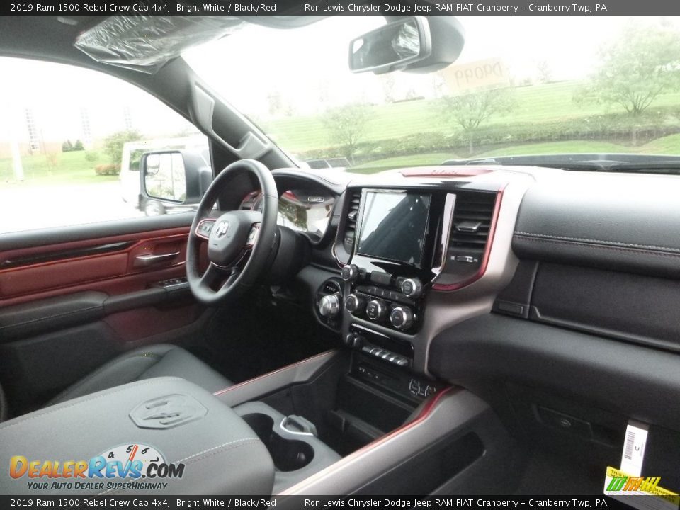 2019 Ram 1500 Rebel Crew Cab 4x4 Bright White / Black/Red Photo #10