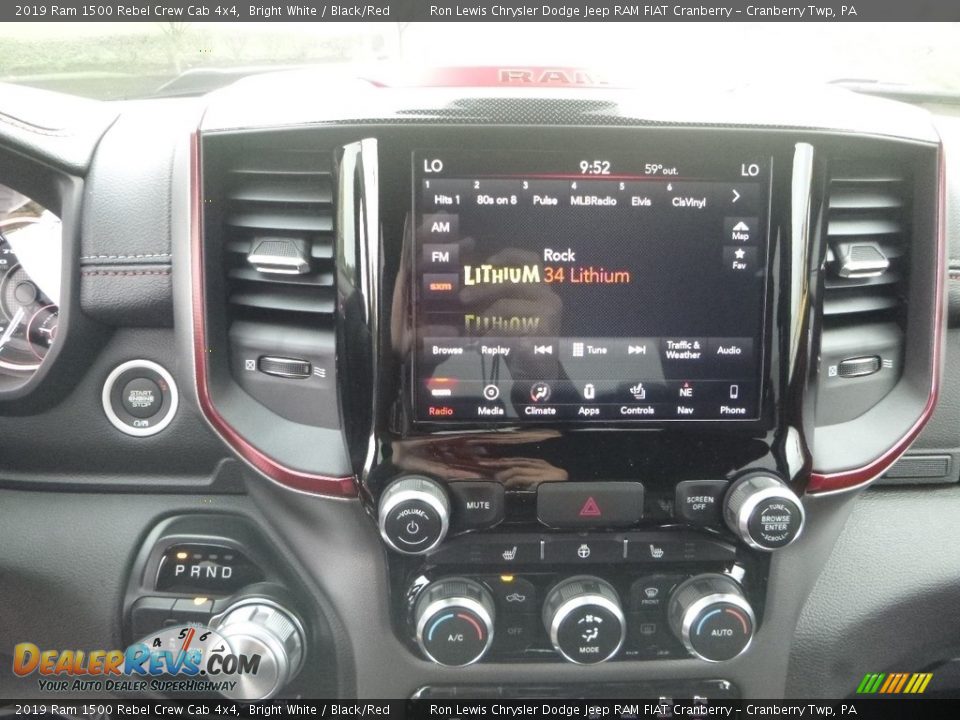 2019 Ram 1500 Rebel Crew Cab 4x4 Bright White / Black/Red Photo #15