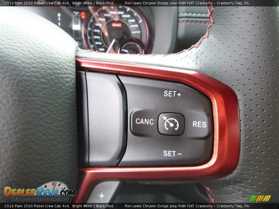2019 Ram 1500 Rebel Crew Cab 4x4 Bright White / Black/Red Photo #18