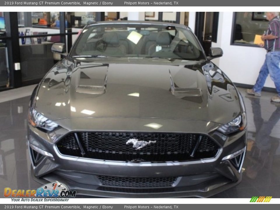 2019 Ford Mustang GT Premium Convertible Magnetic / Ebony Photo #2