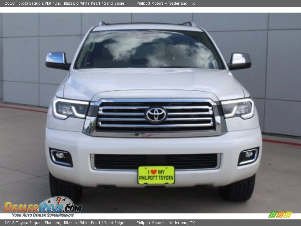 2018 Toyota Sequoia Platinum Blizzard White Pearl / Sand Beige Photo #2