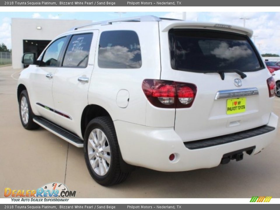 2018 Toyota Sequoia Platinum Blizzard White Pearl / Sand Beige Photo #6