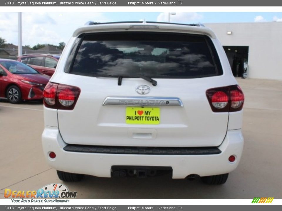 2018 Toyota Sequoia Platinum Blizzard White Pearl / Sand Beige Photo #7