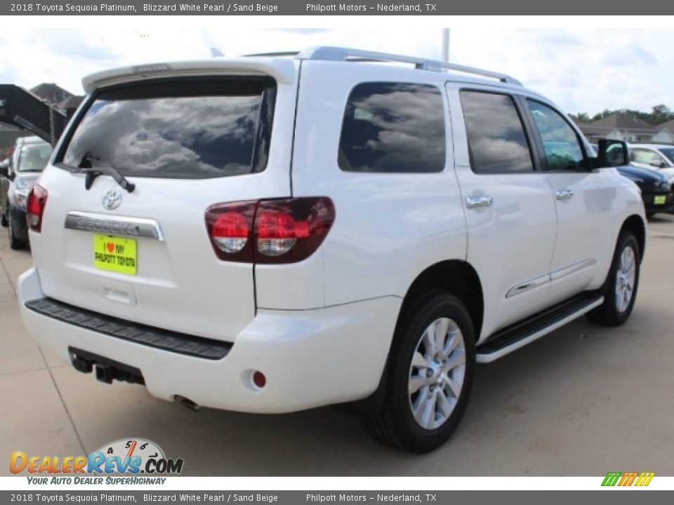 2018 Toyota Sequoia Platinum Blizzard White Pearl / Sand Beige Photo #8