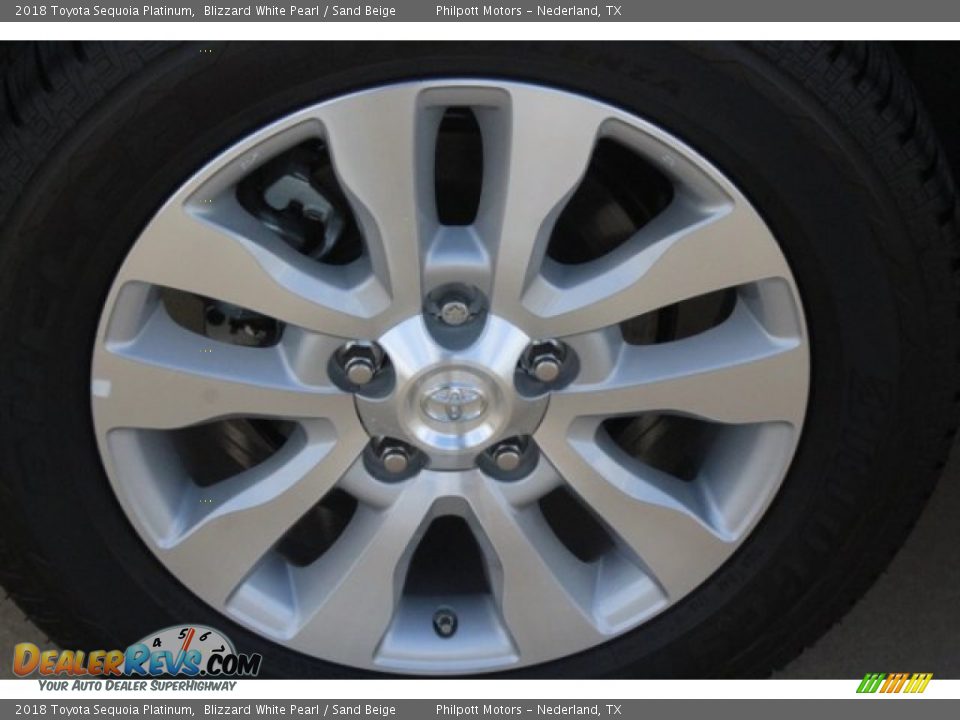 2018 Toyota Sequoia Platinum Blizzard White Pearl / Sand Beige Photo #9