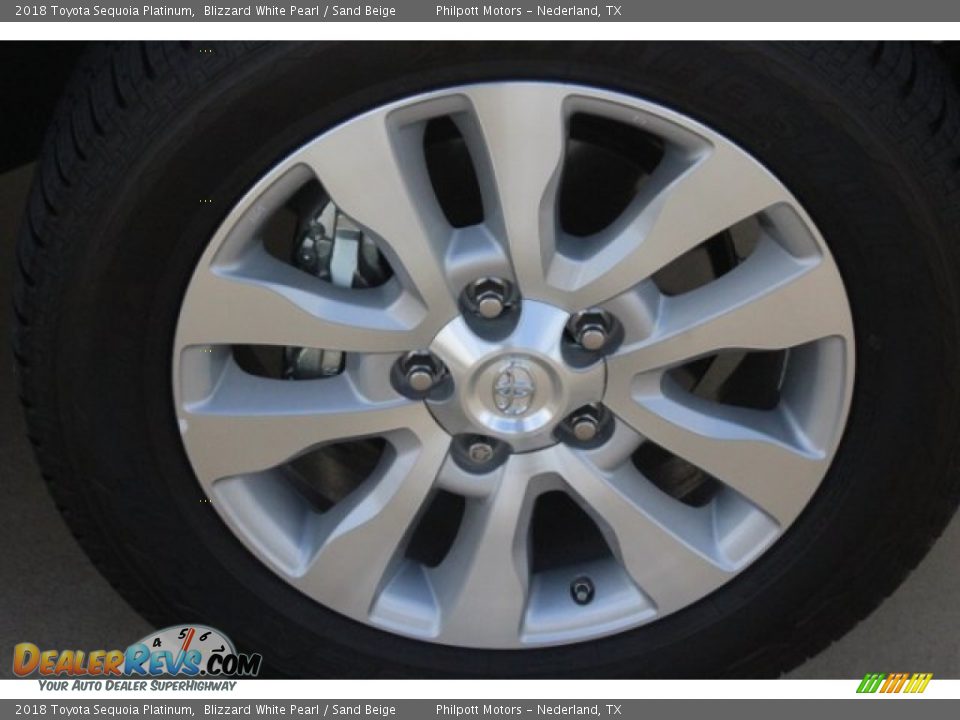 2018 Toyota Sequoia Platinum Blizzard White Pearl / Sand Beige Photo #10