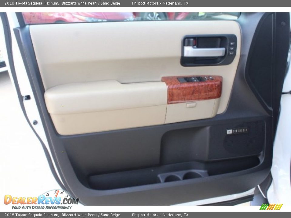 2018 Toyota Sequoia Platinum Blizzard White Pearl / Sand Beige Photo #12