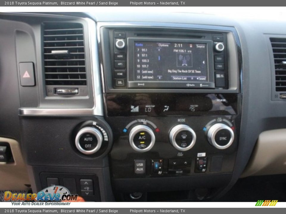 2018 Toyota Sequoia Platinum Blizzard White Pearl / Sand Beige Photo #17