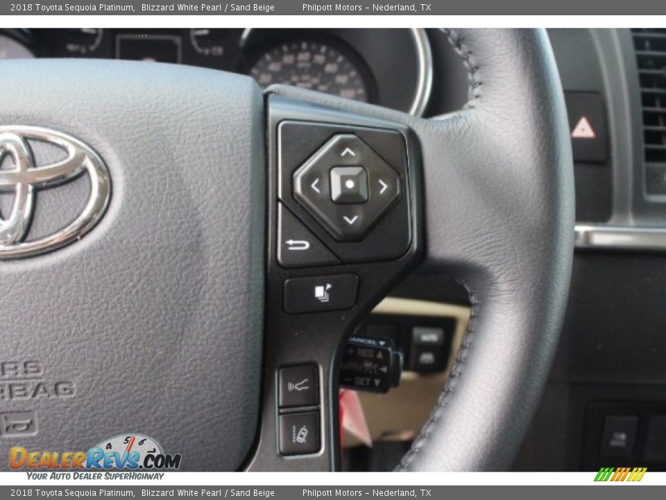2018 Toyota Sequoia Platinum Blizzard White Pearl / Sand Beige Photo #20