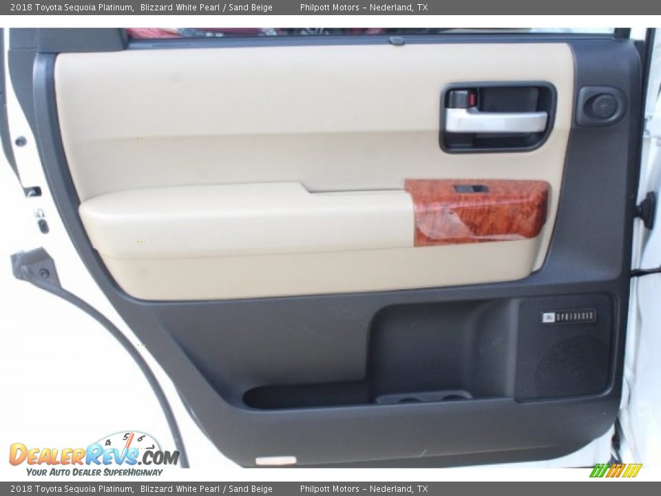 2018 Toyota Sequoia Platinum Blizzard White Pearl / Sand Beige Photo #23