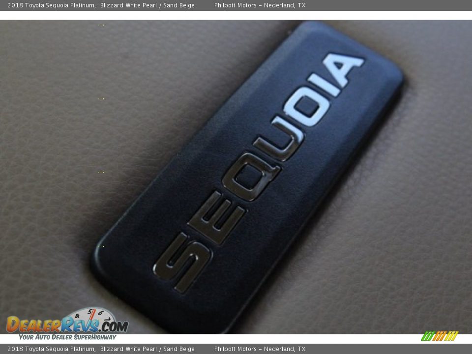 2018 Toyota Sequoia Platinum Blizzard White Pearl / Sand Beige Photo #26