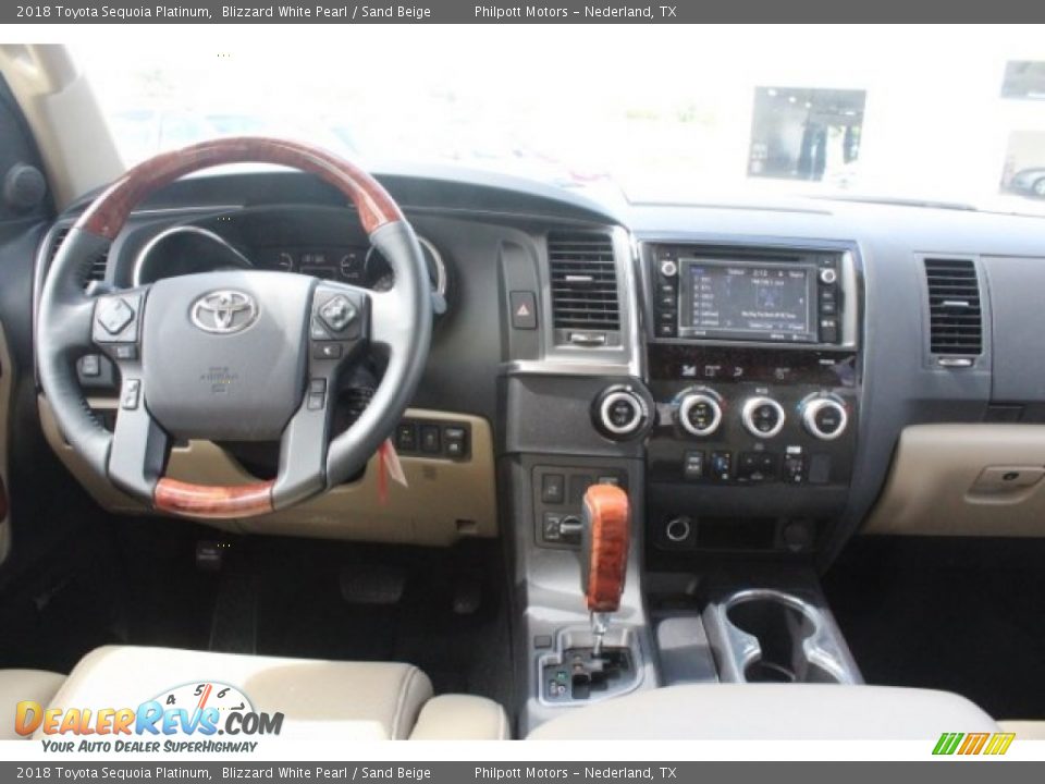 2018 Toyota Sequoia Platinum Blizzard White Pearl / Sand Beige Photo #27