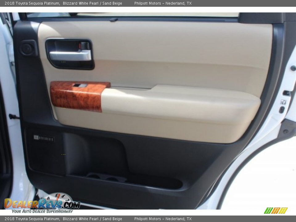 2018 Toyota Sequoia Platinum Blizzard White Pearl / Sand Beige Photo #31