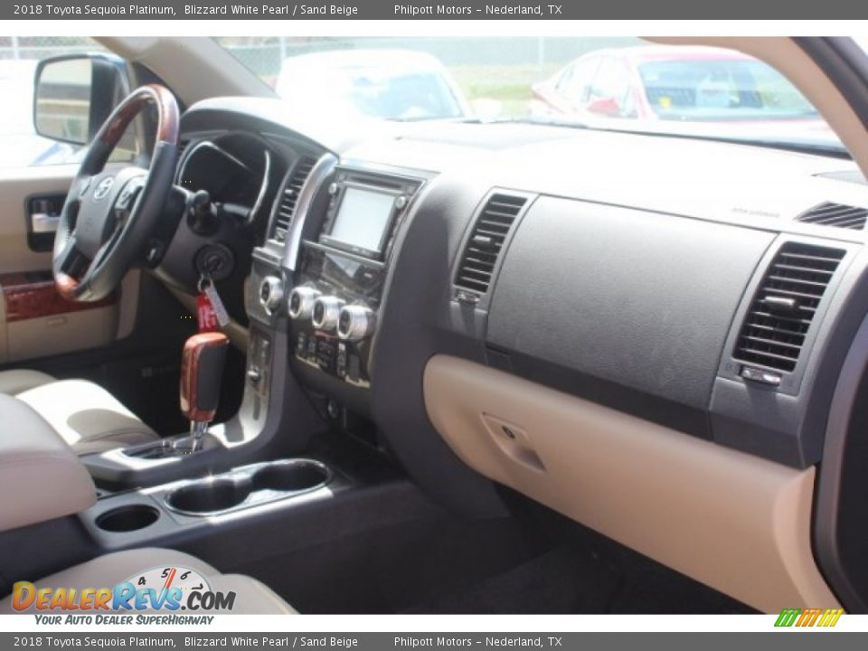 2018 Toyota Sequoia Platinum Blizzard White Pearl / Sand Beige Photo #34