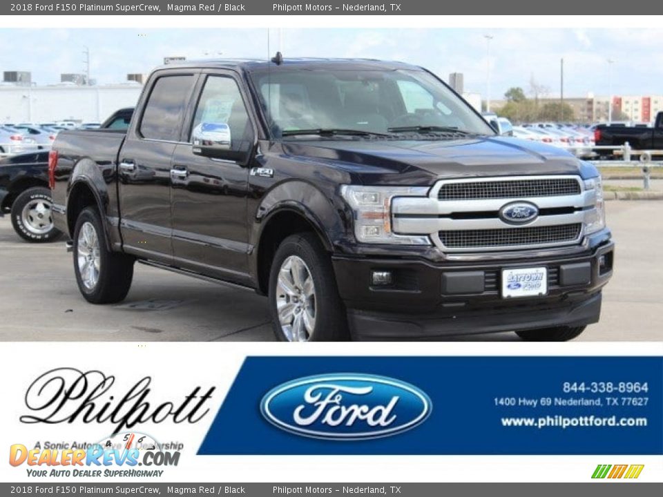 2018 Ford F150 Platinum SuperCrew Magma Red / Black Photo #1