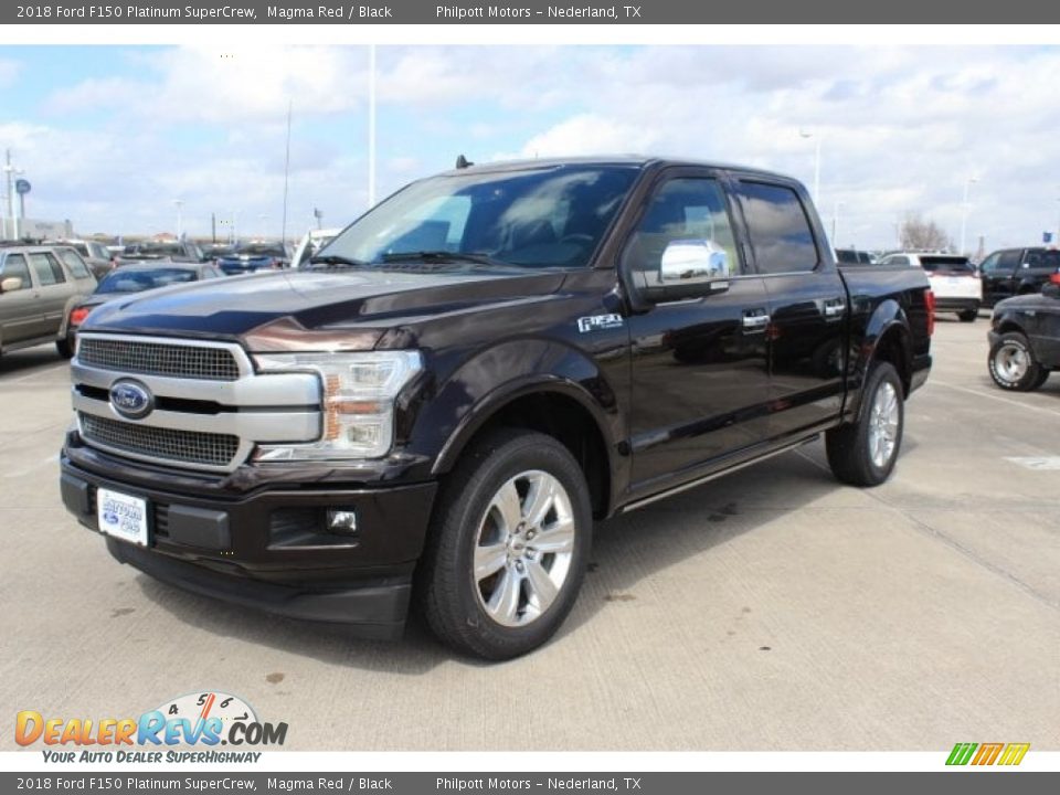 2018 Ford F150 Platinum SuperCrew Magma Red / Black Photo #3