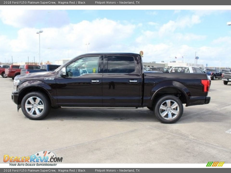 2018 Ford F150 Platinum SuperCrew Magma Red / Black Photo #4