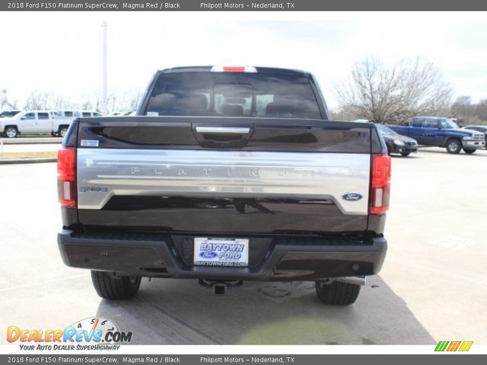 2018 Ford F150 Platinum SuperCrew Magma Red / Black Photo #6