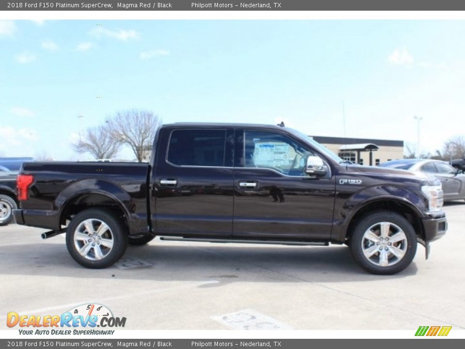 2018 Ford F150 Platinum SuperCrew Magma Red / Black Photo #10