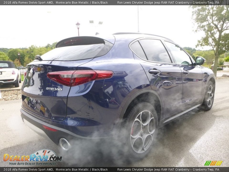 2018 Alfa Romeo Stelvio Sport AWD Montecarlo Blue Metallic / Black/Black Photo #8
